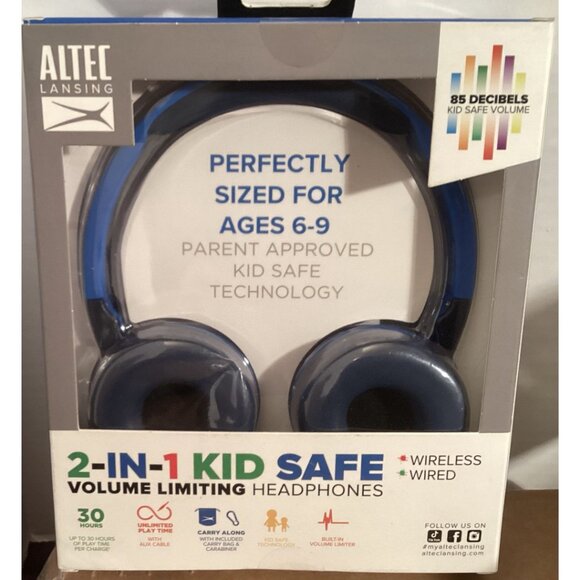 Altec Lansing 2-In-1 Kid Safe Volume Limiting Headphones For Ages 6-9 - Picture 3 of 6